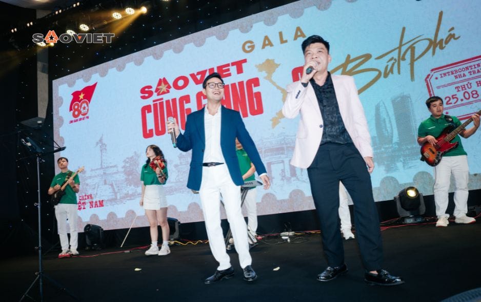 Trung Ruồi và Thái Sơn biểu diễn tại Roadshow 2025 Cùng Giang Sơn Bứt Phá